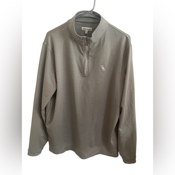 SOLD Peter Millar Men’s 1/4 Zip Pullover Gray Sweatshirt Long Sleeve...Large - Picture 1 of 9